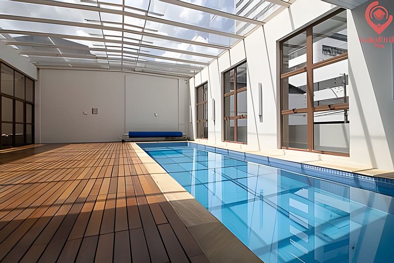 Studio Moderno | Piscina, Academia, Shopping e +!
