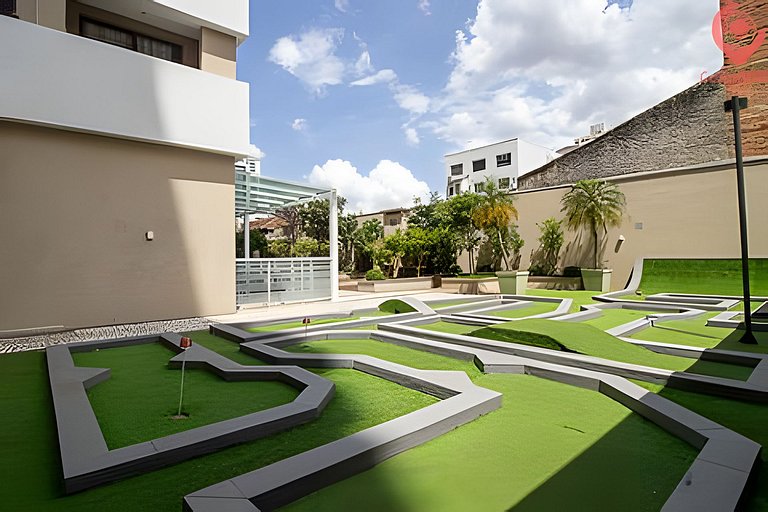 Studio Moderno | Piscina, Academia, Shopping e +!