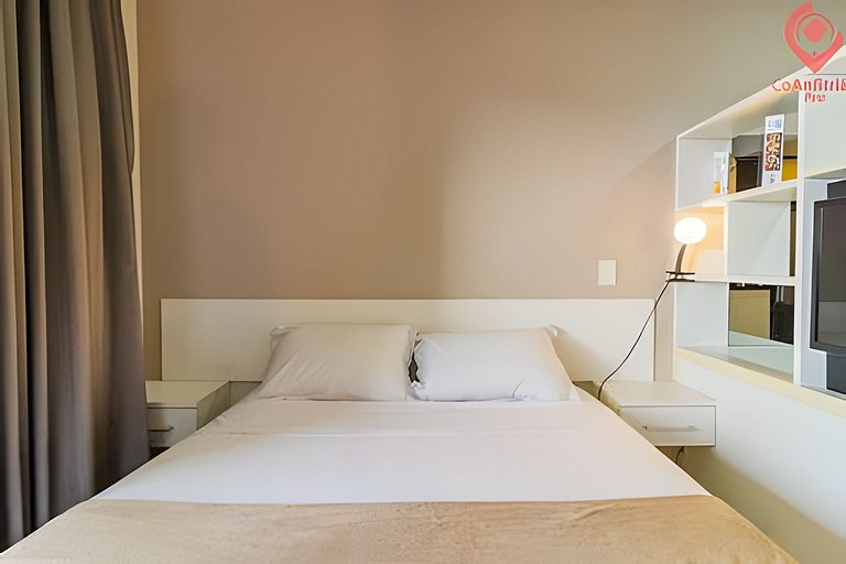 Studio Moderno | Piscina, Academia, Shopping e +!