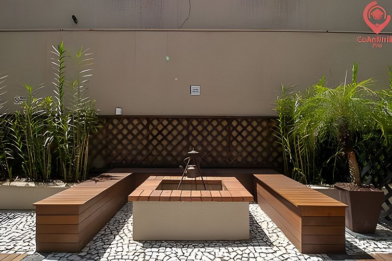 Studio Moderno | Piscina, Academia, Shopping e +!