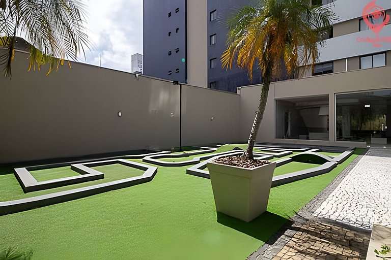 Studio Moderno | Piscina, Academia, Shopping e +!