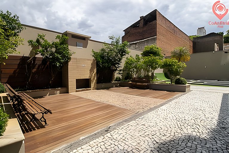 Studio Moderno | Piscina, Academia, Shopping e +!