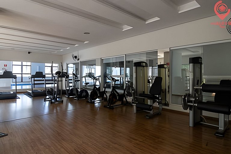 Studio Moderno | Piscina, Academia, Shopping e +!