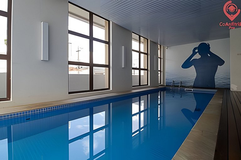 Studio Moderno | Piscina, Academia, Shopping e +!